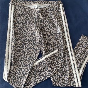 Leopard print adidas full length tights